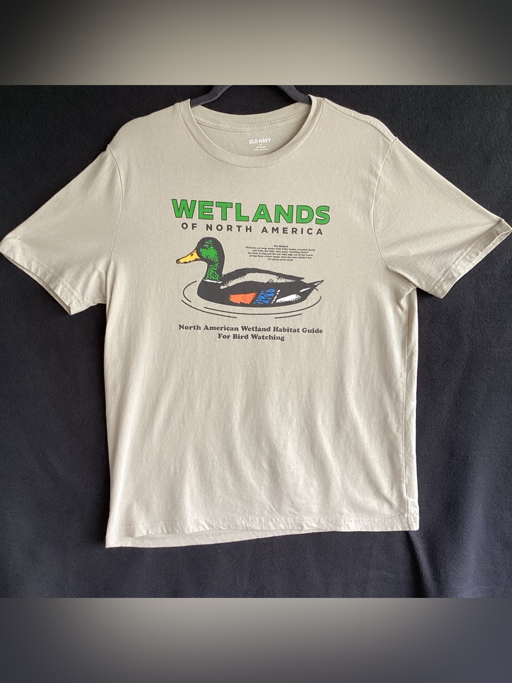 Old Navy duck wetlands off North America t shirt